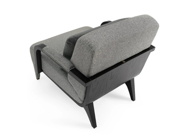 DILAN - Fabric armchair with armrests by A.R. Arredamenti - view 3